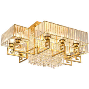 Aiskdan | Luxury Crystal Ceiling Light Rectangular Bedroom Living Room
