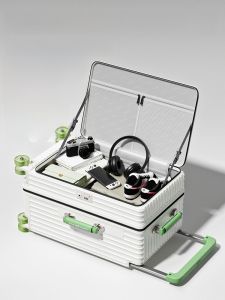 กระเป๋าเดินทางแบบเปิดด้านข้าง ความจุขนาดใหญ่ 20 นิ้ว กระเป๋าเดินทางแบบมีรหัสผ่าน อุปกรณ์เดินทางที่สามารถนำเข้าเครื่องบินได้ กระเป๋าเดินทางแบบพับได้หลายช่อง