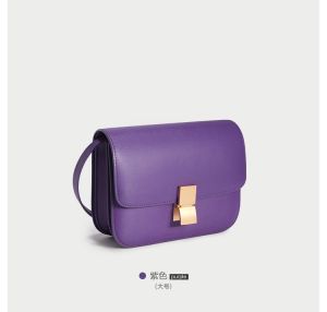 กระเป๋าสะพายข้างหนังแท้สำหรับผู้หญิง กระเป๋าสี่เหลี่ยมเล็กแบบคล้องไหล่แบบยูนิเซ็กซ์ ทรงกล่องแบบทันสมัย ​​กระเป๋าสะพายข้างแบบห้อยข้าง