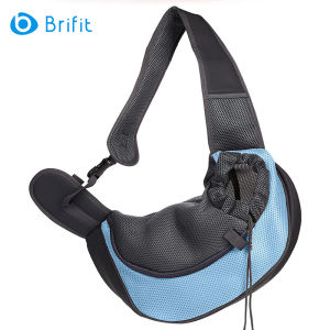 Brifit Pet Dog Sling Carrier Breathable Mesh Portable Travel Safe Pet Sling Shoulder Bag Carrier with Adjustable Non-Slip Shoulder Strap for 4.5kg Small Dogs Cats Puppy Pet Carrier for Outdoor Travel