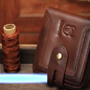 BULLCAPTAIN European and American zipper tower buckle genuine leather mens wallet vertical multi card RFID anti-theft and anti magnetic