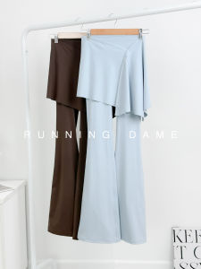 High Waist Yoga Pants Womens Thin Summer High Waist Drapey Micro Flared Pants Moisture Wicking Butt Lifting Fitness Trousers