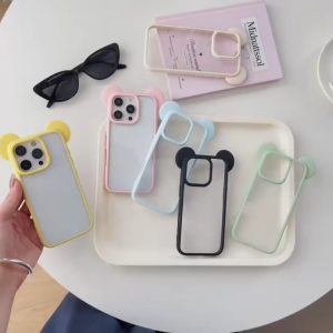 เคสแข็งอะคริลิกโปร่งใสสำหรับ iPhone 12 13 14 15 16 Pro Max Plus เคสสีมาครองป้องกันการตกสำหรับเคส iPhone 13