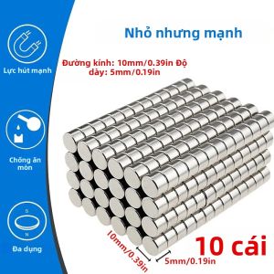 Nam Châm Đĩa Mạnh Mẽ Dùng Cho Tủ Lạnh Đồ Thủ Công DIY - Miếng Dán Từ Tính Mạnh Mẽ Màu Bạc Kích Thước 10x3 10x5 10x10 15x3 30x5