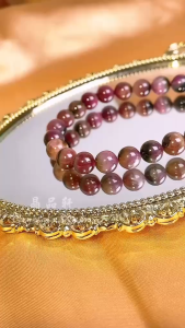 【现货】 💰 7mm 西瓜碧玺手链｜平衡情绪 × 守护爱情 × 调和能量｜Watermelon Tourmaline Bracelet｜Emotional Balance • Love • Harmony