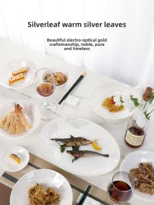 Modern Chinese Style Bone China Bowl Set Luxury Home Dining Utensils Rice Soup Noodle Dish Fried Rice Plate Fish Plate