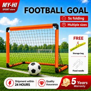 1.2M Foldable Football Goal Set with Net & Ball Portable Kids Soccer Goal Post for Indoor Outdoor Training Garden Play | Set Bola Sepak Kanak-Kanak