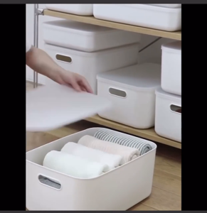 Storage Box with Lid & Clothing Storage Container & Storage Box Organizer