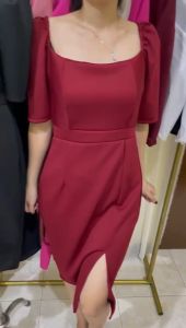 Ami Collection - Dress Scuba Size Midi / Dress Scuba / Dress Wanita Midi / Midi Dress / Scuba Dress / Dress Scuba 2023 Realpict