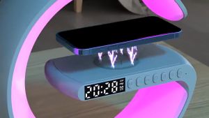 Bluetooth Speaker 15W LED Atmosphere RGB Light Wireless Charger Desk Lamp Lamp Smart Speaker