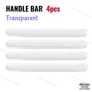 4pcs Anti-scratch Protector Car Door Bowl / Handle Bar Transparent Silicone Rubber Sticker
