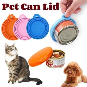 Pet Can Lid Silicone Multiple Colors Reusable Seal Pet Dog Cat Wet Food Preservation Storage Top Cap