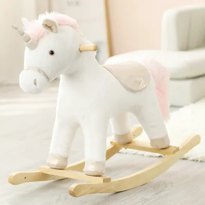 2-in-1 Baby Rocking Horse Plush Toy