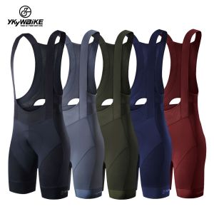 YKYWBIKE Cycling Bib Shorts Men Outdoor Wear Bike Cycling 5-6 Hours Cycling Padded Riding Bib Tights Bicycle Bib Short