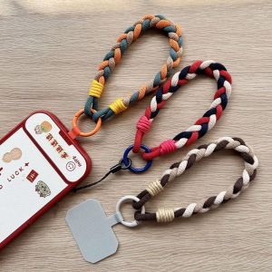 Dopamine Short Cotton Phone Lanyard Hand-Carry Anti-Lost Wristband Accessories