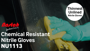 Reusable Thin Lightweight Nitrile Gloves Household Gloves Eczema Gloves For Sensitive Skin Chem-Gard NU1113 For Cleaning | Sarung Tangan Getah Kerja