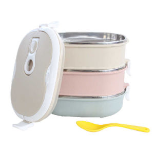 RRS ปิ่นโต ปิ่นโตใส่อาหาร เก็บความร้อน 3 ชั้น 2.7 ลิตร - สีพลาสเทล