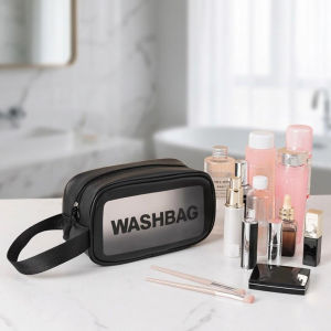 Large Capacity Waterproof PU Leather Travel Makeup Bag Portable Cosmetic Organizer Toiletry Storage for Women
