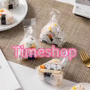 TS Paket lengkap Cetakan + Plastik Pembungkus Nasi Onigiri Sushi Segitiga