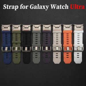 Rubber Silicone Strap for Samsung Galaxy Watch Ultra 47mm Luxury Men Sport Band Galaxy Ultra 2025 No Gaps Curved End Bracelet