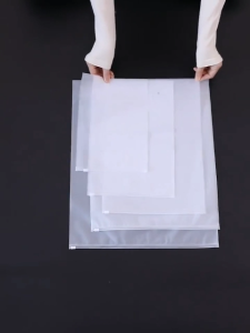 Zipper Bag with Lock Double Matte Zipper Extra Thick Frosted Zipper Plastic Travel Cloth Storage Bag Beg Plastik