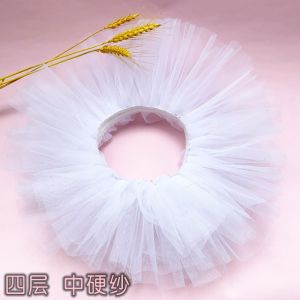 Childrens Dance Skirt Practice Uniform Six Layers Soft Tulle Dancing Net Skirt Cake Skirt Half-length Short Girls Princess