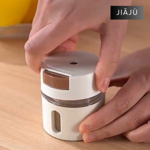 JIAJU Minimalist Magnetic Condiment Set Cruet Seasoning Canisters Spice Jar Seasoning Bottle Salt Metering Spice Organisers