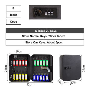 Password Multi Key Lock Box Keys Safe Storage Box Lock Spare Car Keys Organizer Box For Home Office Factory Store Use