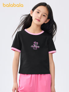 Áo Thun Nữ balabala nhanh khô kiểu Color Block ngầu in họa tiết chạm vào mùa hè 2025