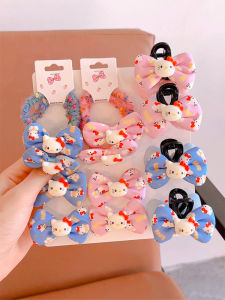 Adorable Sweet Cat Butterfly Knot Hair Tie & Clip: A Must-Have for Girls' Princess Headwear