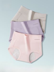 Quần lót MiiOW nữ làm bằng cotton nguyên chất cạp cao thoáng khí