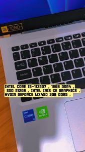 ACER GAMING ASPIRE 5 A515-56G-59S5 / CORE I5-1135G7 / RAM 24GB / SSD 512GB + SLOT HDD / DUAL VGA IRIS XE + NVIDIA GEFORCE MX450 / WIFI 6 / BACKLIT KEYBOARD / 15.6" IPS FHD / SILVER / GARANSI 1 TAHUN