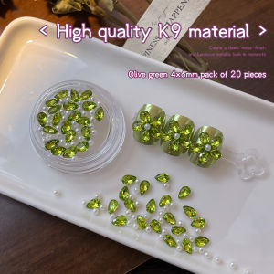 Kaniu Flashy Fortune Flower Nail Art Piled-Up Diamonds High-Quality K9 3D Five-Petaled Flower Teardrop-Shaped Unique Jewelry