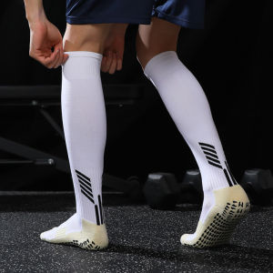 Nylon Mid-High Long Tube Soccer Socks for Men Thickened Towel Bottom Anti-Slip Competition Training Sports Socks