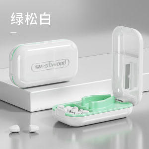 Portable Medicine Cutter Box Pill Splitter Quartet Medicine Slicer with Knife Home Health Care Storage Organizer