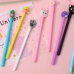Combo 20 Bút Viết Gel Nước Mực Tím Hình Thú Cute Dễ Thương Kèm Túi Đựng - Bút Mực Nước Đầu Thú Mix Nhiều Màu