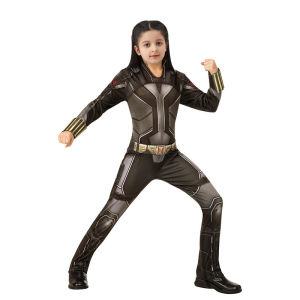 Fast shipping Black Widow Child Costume Jumpsuit Fancy Dress Girls Superhero Halloween Cosplay Costumes For Kids