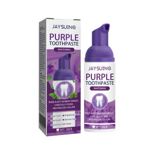 Purple Toothpaste Teeth Brightening Whitening Toothpaste Serum Deep Cleaning Teeth Fresh Breath Oral