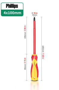 Insulated Screwdriver Slotted Phillips Screw Driver Magnetism Nut Key Electricians Circuit Professional Maintenance Hand Tools