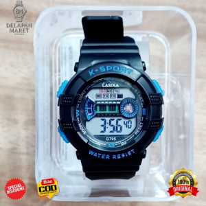 Jam Tangan Anak Digital Sport LASIKA DM33795 K-Sport – Water Resist LED Watch Pria Wanita Anak Laki-Laki Perempuan