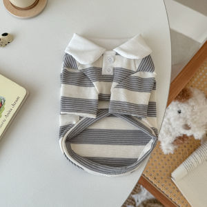 Tutu German Cat Clothes Pure Cotton Striped Polo Shirt for Hairless Cats Such as Sphinxes Suitable for Spring Summer And Autumn