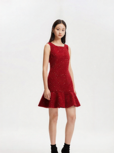 Vero Moda | Đầm Ngắn Elegance Bóng Với Ren