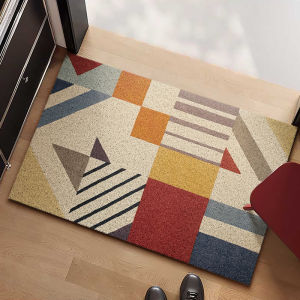 ZHIZHOU | Simple Geometric Coil Dirt-Resistant Cuttable Entrance Door Mat