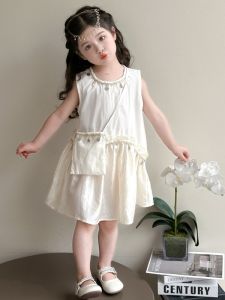 Summer New 2025 Girls Dress Little Shell Princess Skirt Cute Childrens Clothing Baby Girls Sweet Style Fashionable Kids Outfit