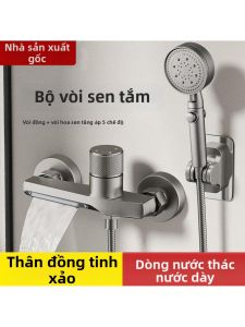 FENGHONGTAO | Bộ Vòi Hoa Sen Tắm Nóng Lạnh Bằng Đồng Treo Tường
