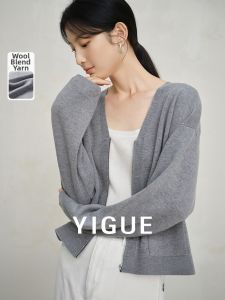 Yigue | Double Zipper Knitted Sweater Casual Blouse