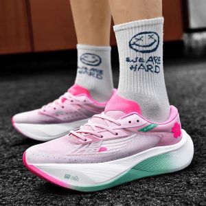 Ultra-Light Carbon Plate Running Shoes Mens Spring Autumn Shock-Absorption Sports Shoes for Junior High School Students And Large Children