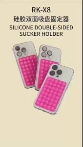 Double Side Silicone For Mobile Phone Fixture Suction Cup Backed Adhesive Silicone Rubber Sucker Pad For Fixing Anti Slip Pad