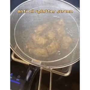 33CM KITCHEN STAINLESS STEEL FOLDABLE HANDLE OIL SPLATTER SCREEN LIDS 40 FINE MESH COVER PAN OIL SPLASH GUARD KITCHEN UTENSIL