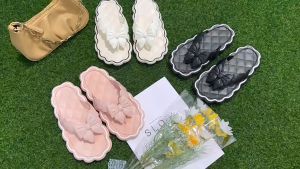 Ready Stock Ladies Flip Flops Woman Sandals Kasut Perempuan 女蝴蝶结人字拖